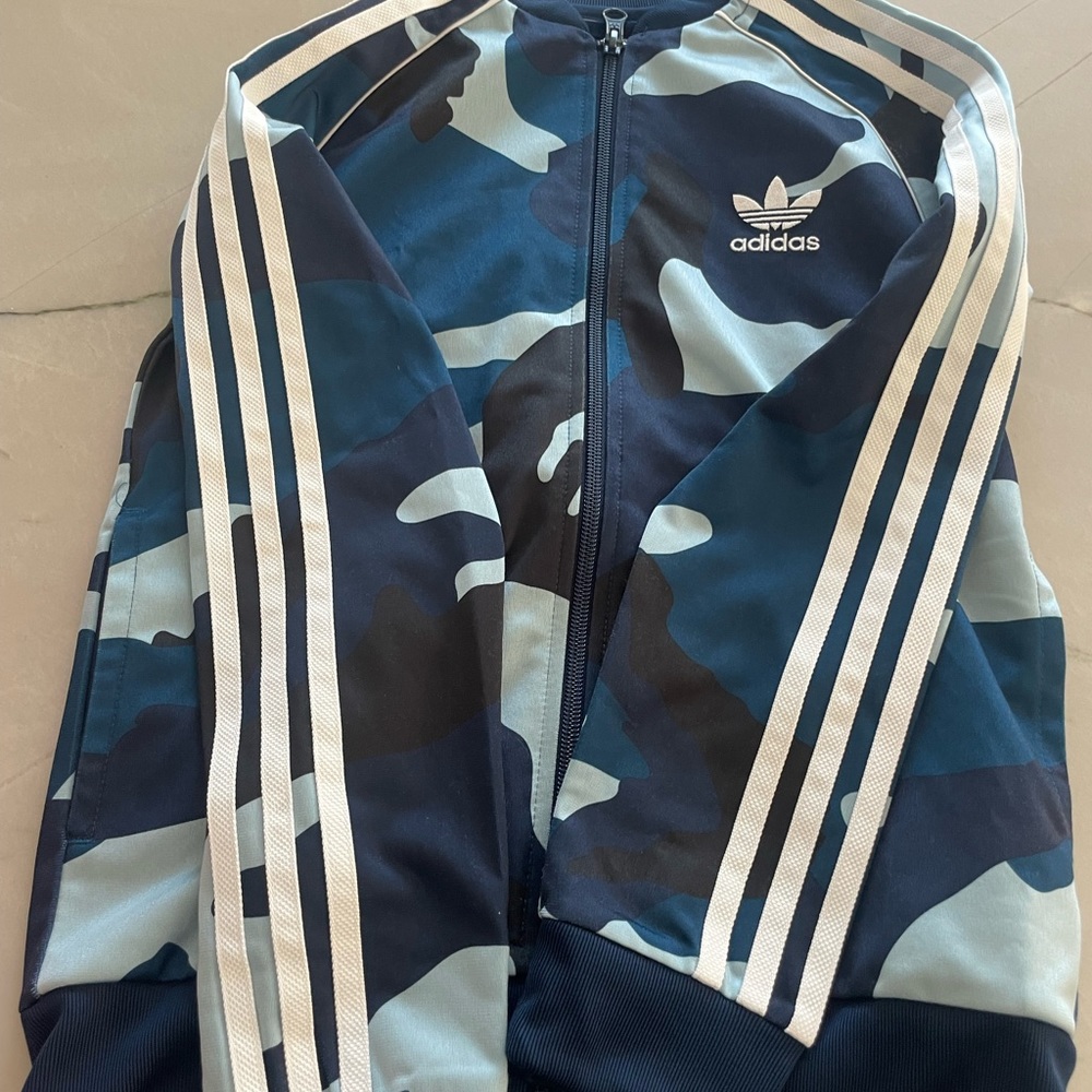 Boys Camo Print Adidas Jacket